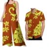 New Arrivals 2023 Luxury Design Match Clothes for Couple Polynesian Tapa Tribal Plus Size Fashion Custom Set of Couples 1 MOQ - Cozy & Co. Market