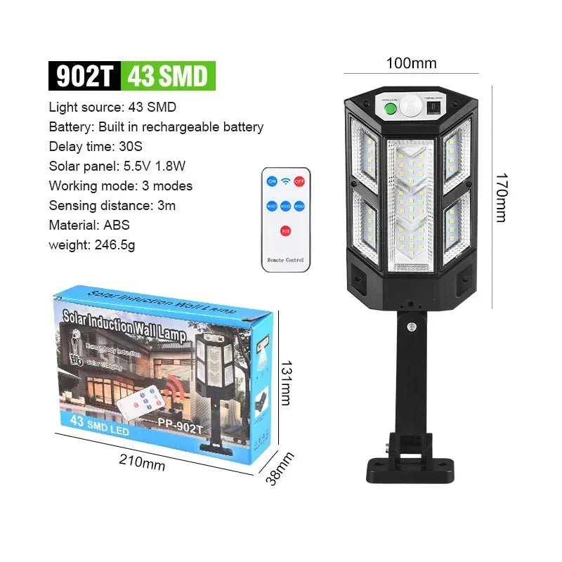 Newest Solar LED Light 300000LM Outdoor Solar Lamp Of Motion Sensor 4 Mode Waterproof IP65 Solar Garden Light Street Yard Lanter - Cozy & Co. Market