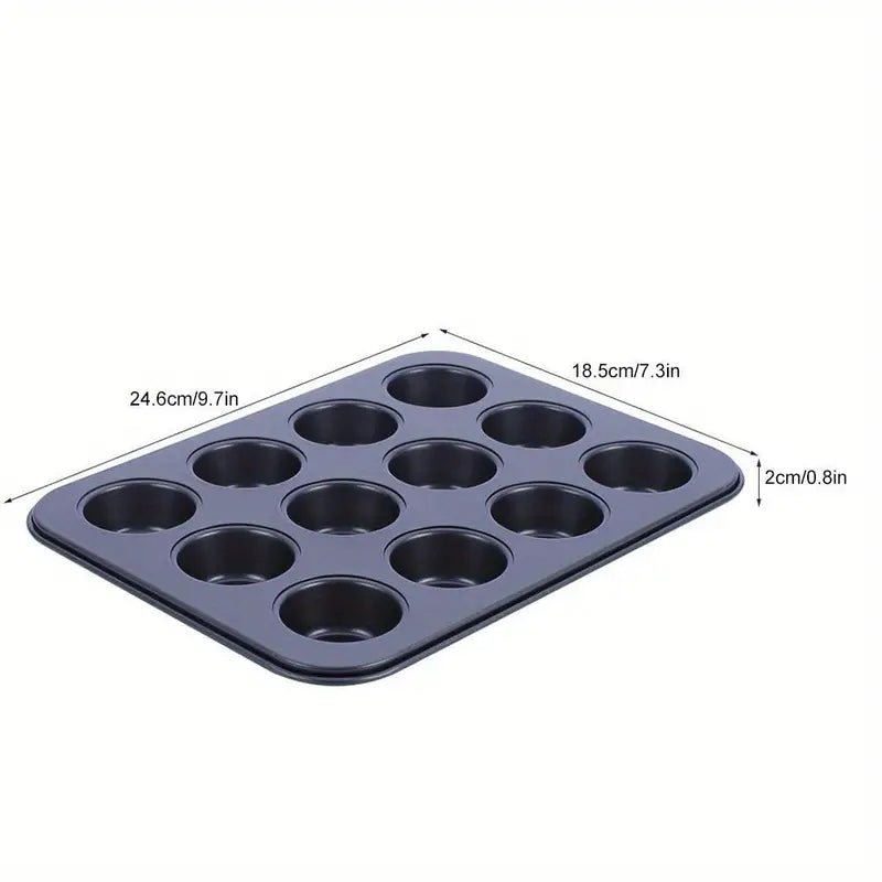 Non-Stick 12-Cup Muffin Pan and Baking Tray - Cozy & Co. Market
