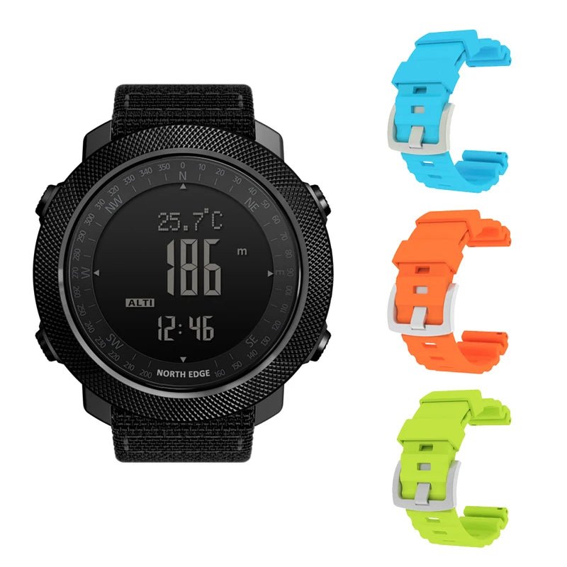 NORTH EDGE Men's sport Digital watch Hours Running Swimming Military Army watches Altimeter Barometer Compass waterproof 50m - Cozy & Co. Market