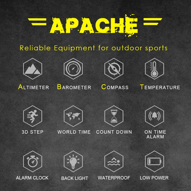 NORTH EDGE Men's sport Digital watch Hours Running Swimming Military Army watches Altimeter Barometer Compass waterproof 50m - Cozy & Co. Market