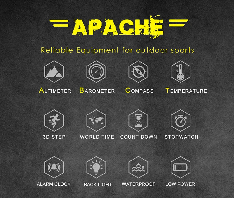 NORTH EDGE Men's sport Digital watch Hours Running Swimming Military Army watches Altimeter Barometer Compass waterproof 50m - Cozy & Co. Market