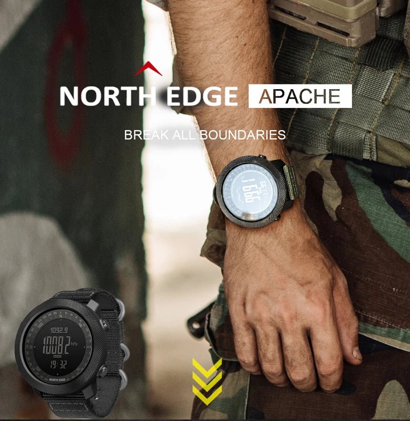 NORTH EDGE Men's sport Digital watch Hours Running Swimming Military Army watches Altimeter Barometer Compass waterproof 50m - Cozy & Co. Market