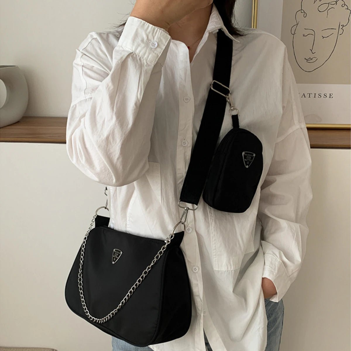 Nylon Crossbody Bag For Women Fashion Portable Casual Underarm Bag Students Cross Body Bag - Cozy & Co. Market