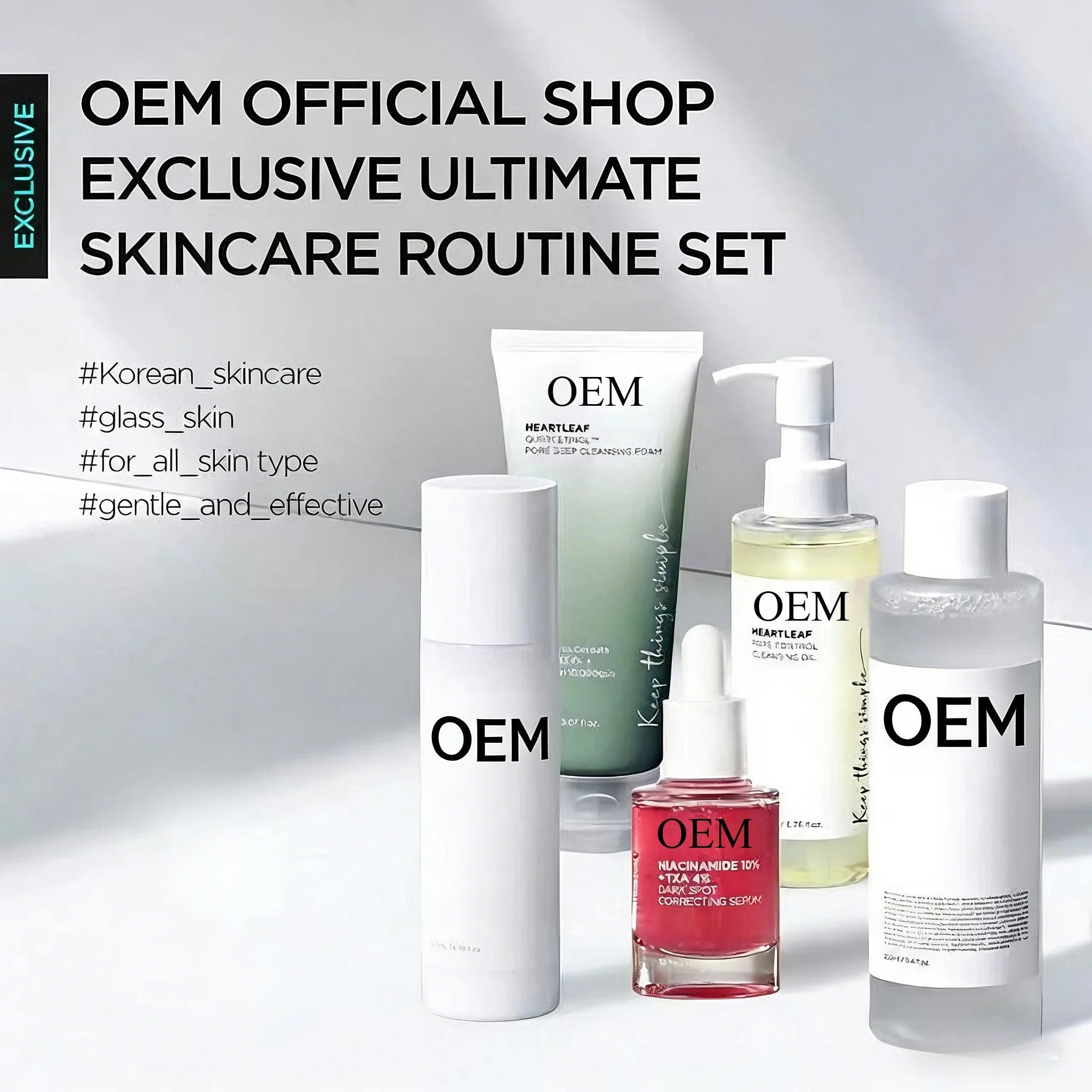 OEM Skin Care Peptide Collagen Niacinamide Ani Aging Brightening Face Serum Cream Skincare Set - Cozy & Co. Market