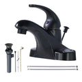 Oil Rubbed Bathroom Faucet 4 Inch Centerset Basin Sink Faucet with Lift-rod Drain,One Handle Vanity Faucets Basin Mixer Tap - Cozy & Co. Market