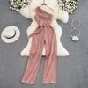 One Size Summer Fashion Slim Fit Slant Neck Sleeveless Jumpsuit High Waisted Straight Leg Wide Leg Pants Jumpsuit - Cozy & Co. Market