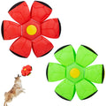 OOXYG Dog Flying Disc 2 Pack Pet Toy Flying Saucer Ball for Dog Interactive Dog Disc Saucer Ball Toys for Medium Large Dogs Doggy Disc Ball 3 Light Teeth Red+Green - Cozy & Co. Market