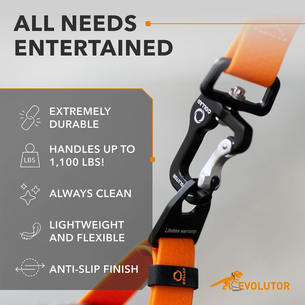 Orange Extra Heavy Duty Dog Leash 4 Ft x 1 in for Large Medium and Small Dogs - Cozy & Co. Market