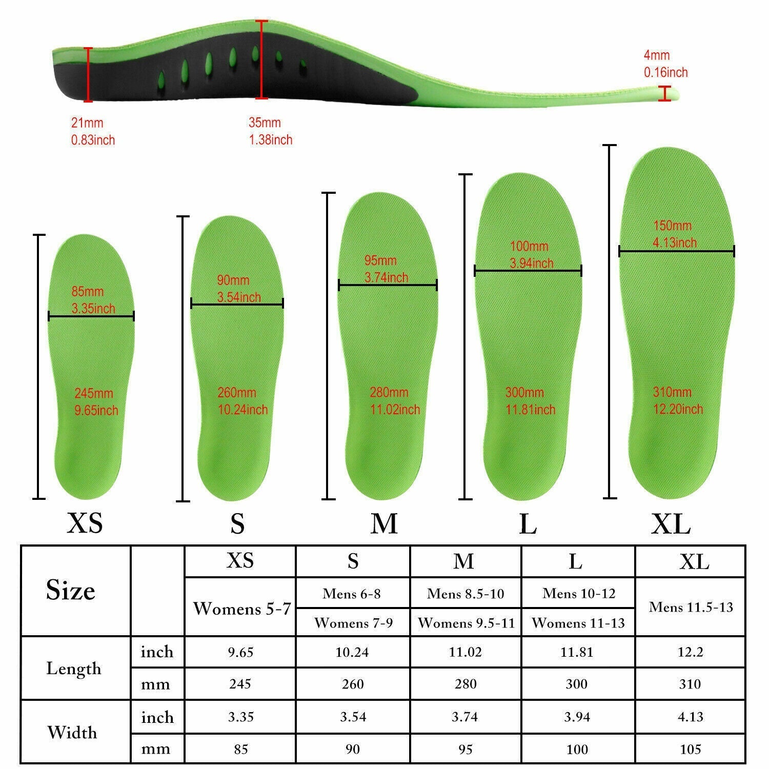 Orthotic Shoe Insoles Inserts Flat Feet High Arch Support For Plantar Fasciitis - Cozy & Co. Market