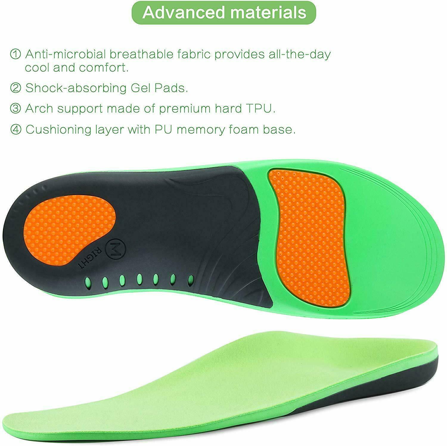 Orthotic Shoe Insoles Inserts Flat Feet High Arch Support For Plantar Fasciitis - Cozy & Co. Market