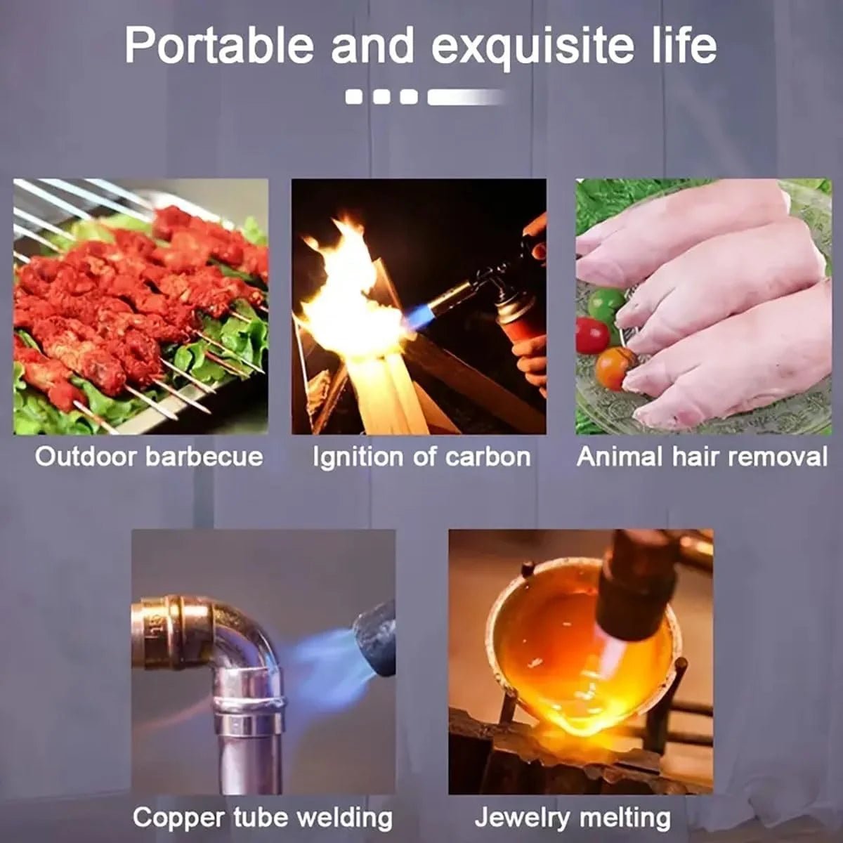Outdoor Butane Burner Flame Gas Torch for Camping Barbecue Baking Metal Welding Heater Lighter Flame Gun for Cooking - Cozy & Co. Market
