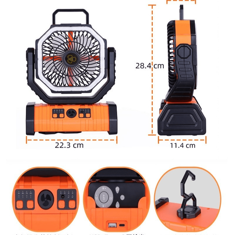 Outdoor Household Power Bank LED Light Camping Fan - Cozy & Co. Market