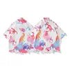 Oversized American Style 2023 Summer Fried Street Fashion Small Fish Print New Personalized Mens Casual Shirts - Cozy & Co. Market