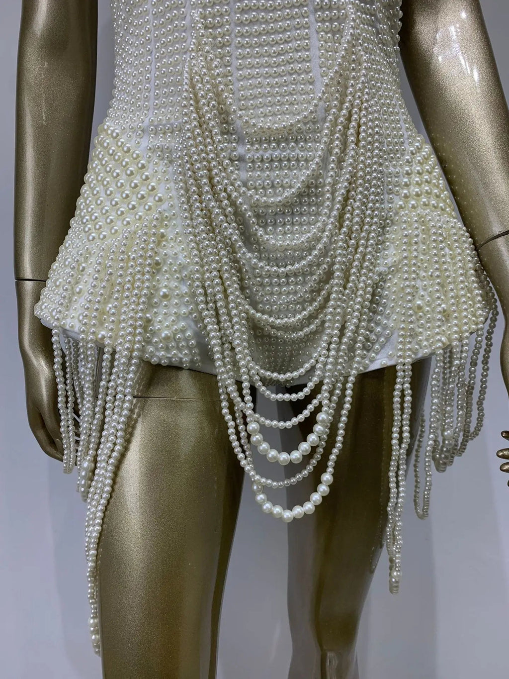 Pearl Beaded Sleeveless Evening Bodysuit - Cozy & Co. Market