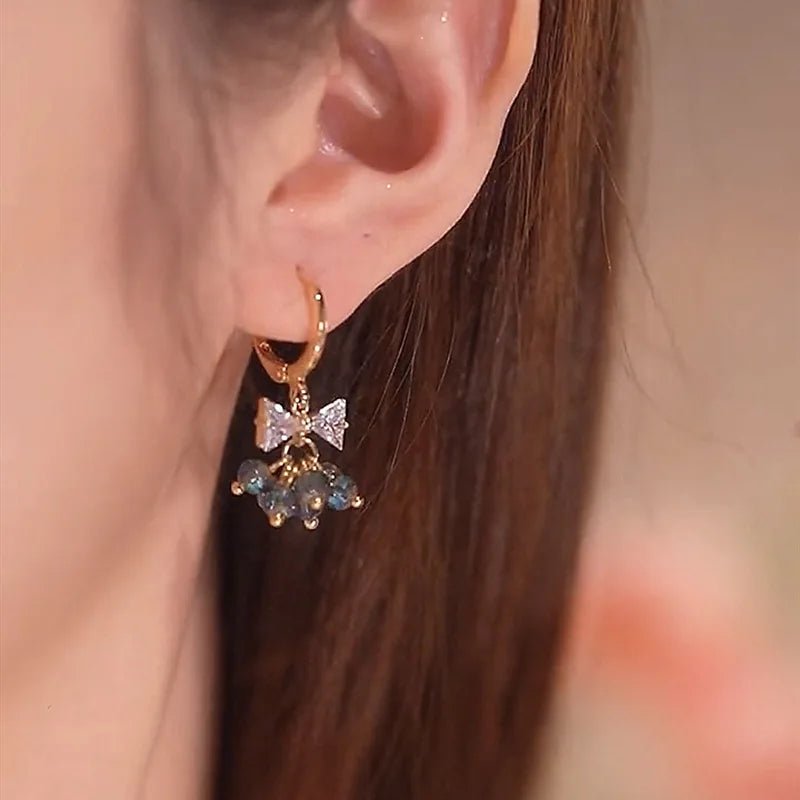 Pearl & Rhinestone Flower Drop Earrings - Cozy & Co. Market