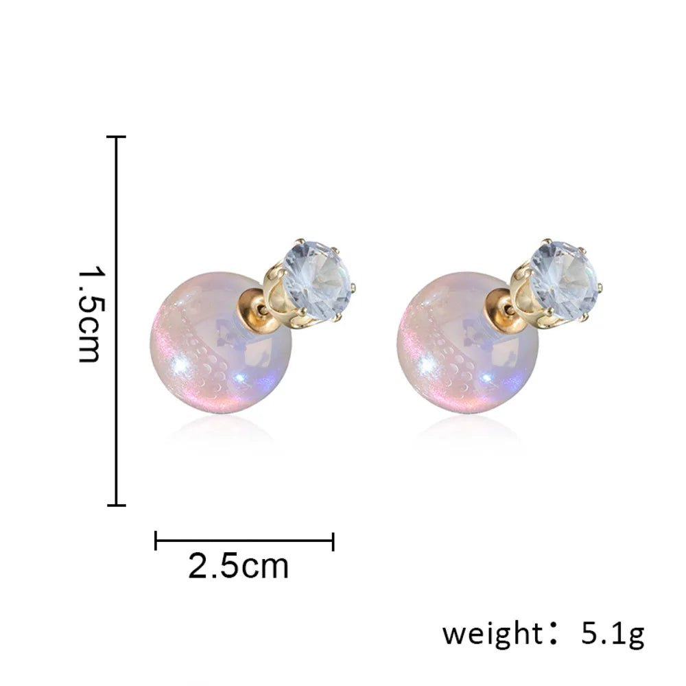Pearl & Rhinestone Flower Drop Earrings - Cozy & Co. Market