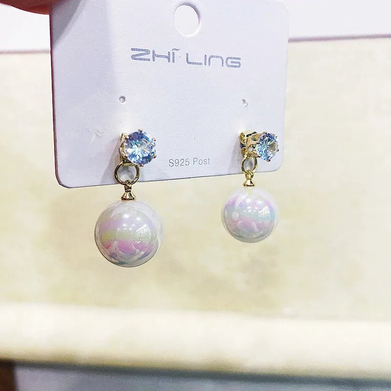 Pearl & Rhinestone Flower Drop Earrings - Cozy & Co. Market