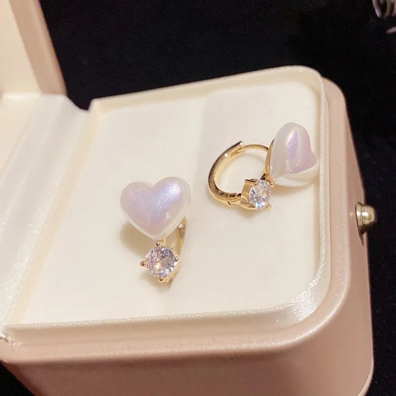 Pearl & Rhinestone Flower Drop Earrings - Cozy & Co. Market