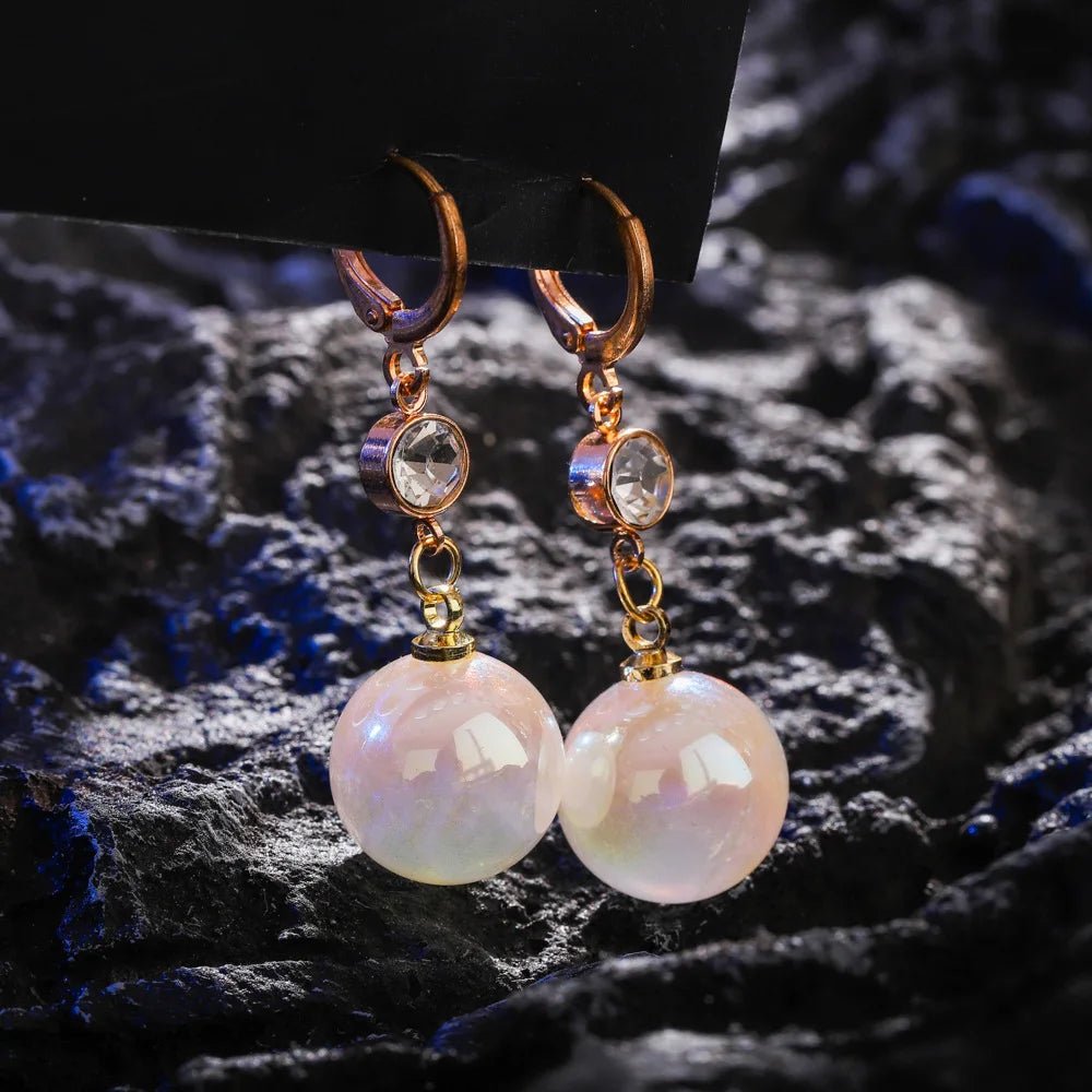 Pearl & Rhinestone Flower Drop Earrings - Cozy & Co. Market