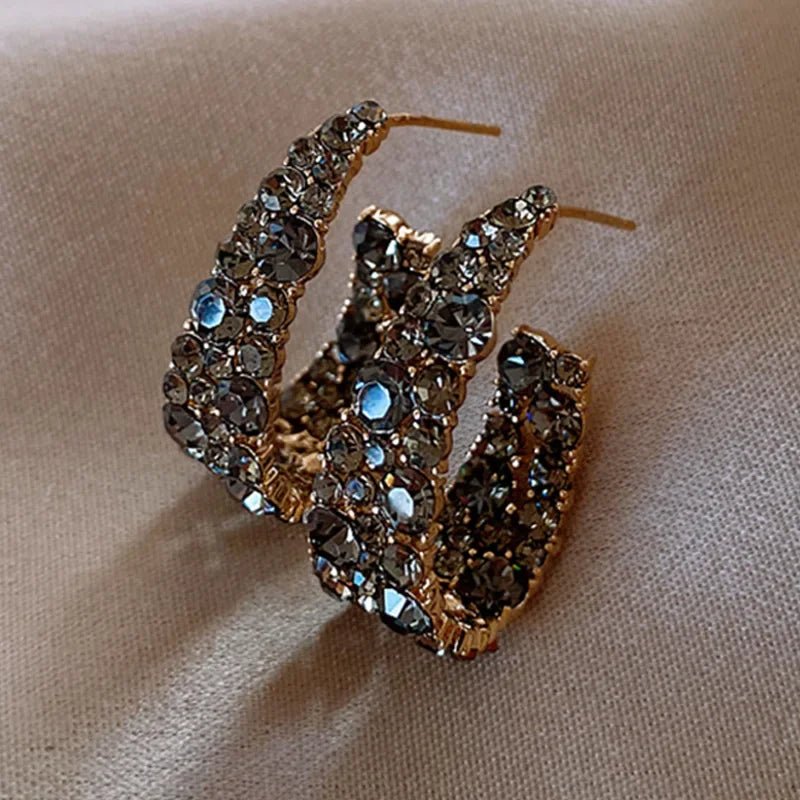 Pearl & Rhinestone Flower Drop Earrings - Cozy & Co. Market