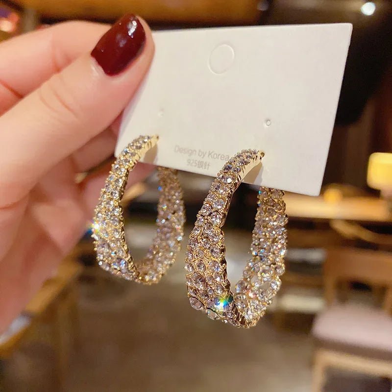 Pearl & Rhinestone Flower Drop Earrings - Cozy & Co. Market
