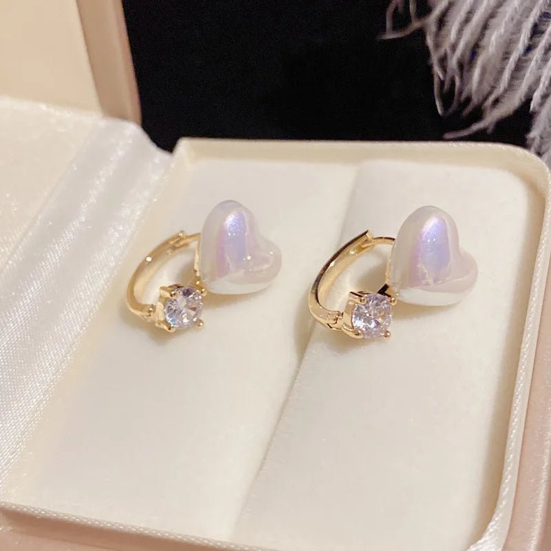 Pearl & Rhinestone Flower Drop Earrings - Cozy & Co. Market