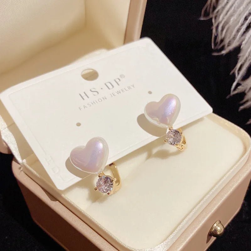 Pearl & Rhinestone Flower Drop Earrings - Cozy & Co. Market