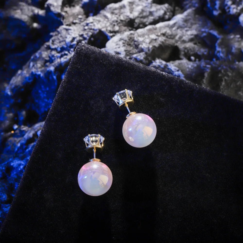 Pearl & Rhinestone Flower Drop Earrings - Cozy & Co. Market