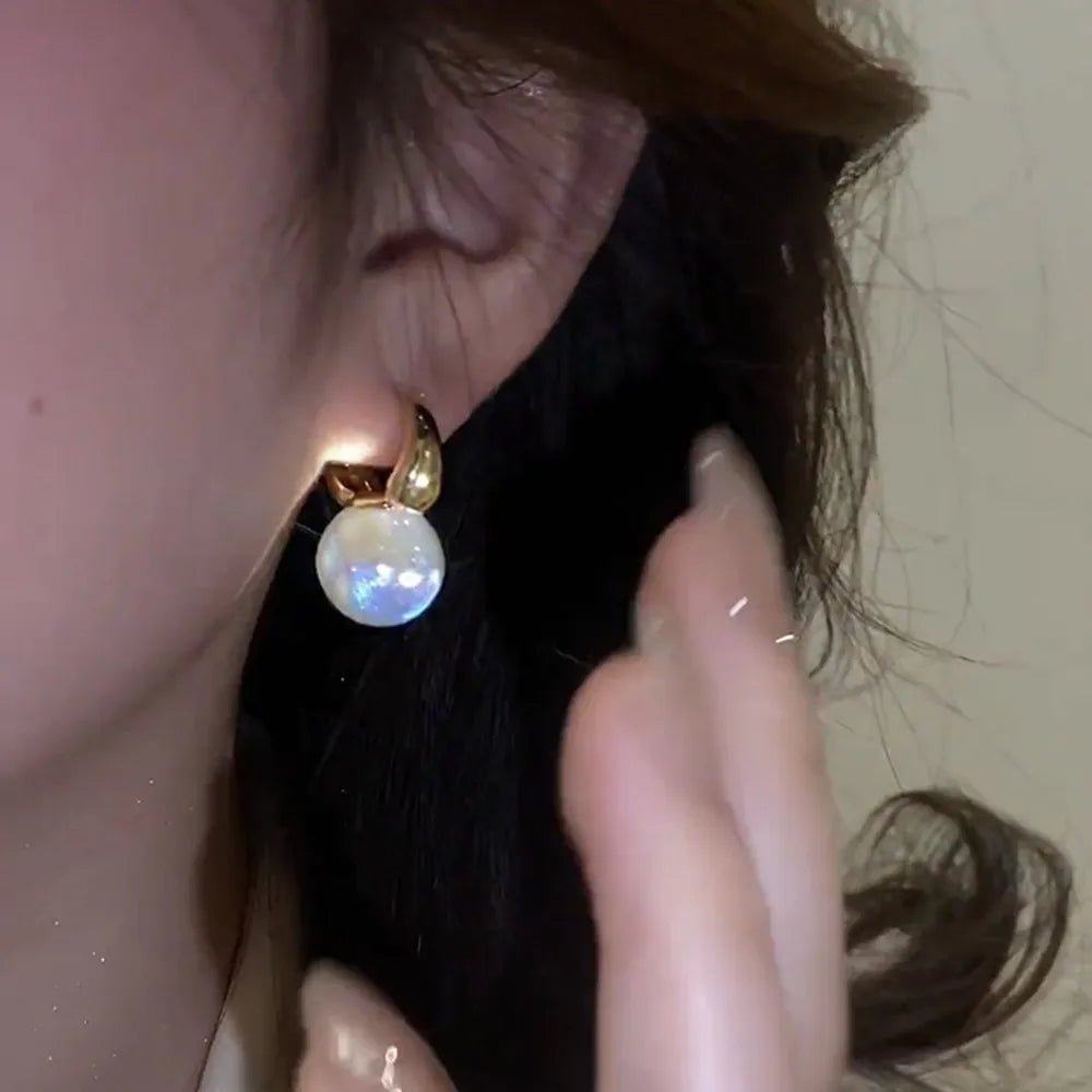 Pearl & Rhinestone Flower Drop Earrings - Cozy & Co. Market