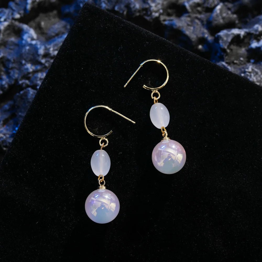 Pearl & Rhinestone Flower Drop Earrings - Cozy & Co. Market