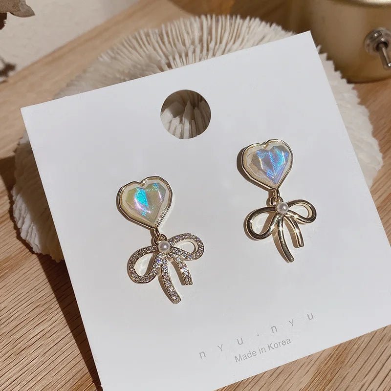 Pearl & Rhinestone Flower Drop Earrings - Cozy & Co. Market