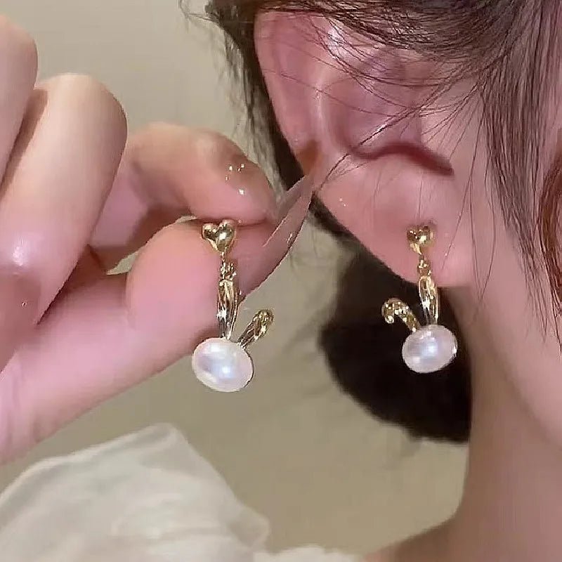 Pearl & Rhinestone Flower Drop Earrings - Cozy & Co. Market