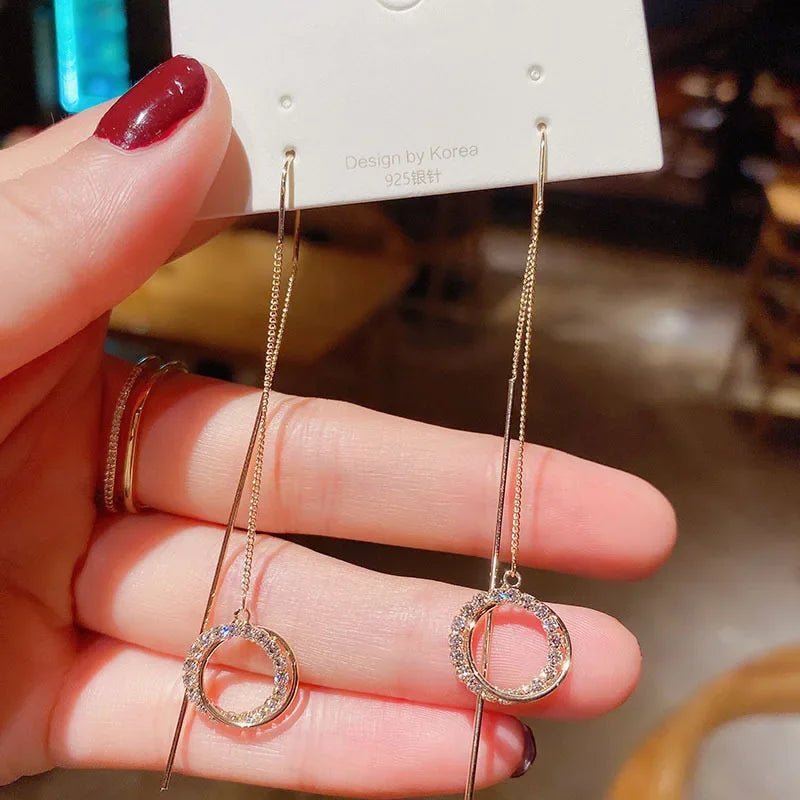 Pearl & Rhinestone Flower Drop Earrings - Cozy & Co. Market