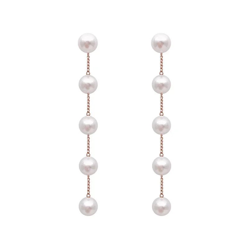 Pearl & Rhinestone Flower Drop Earrings - Cozy & Co. Market