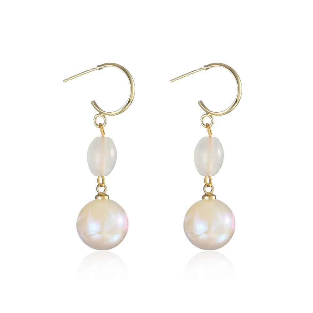 Pearl & Rhinestone Flower Drop Earrings - Cozy & Co. Market