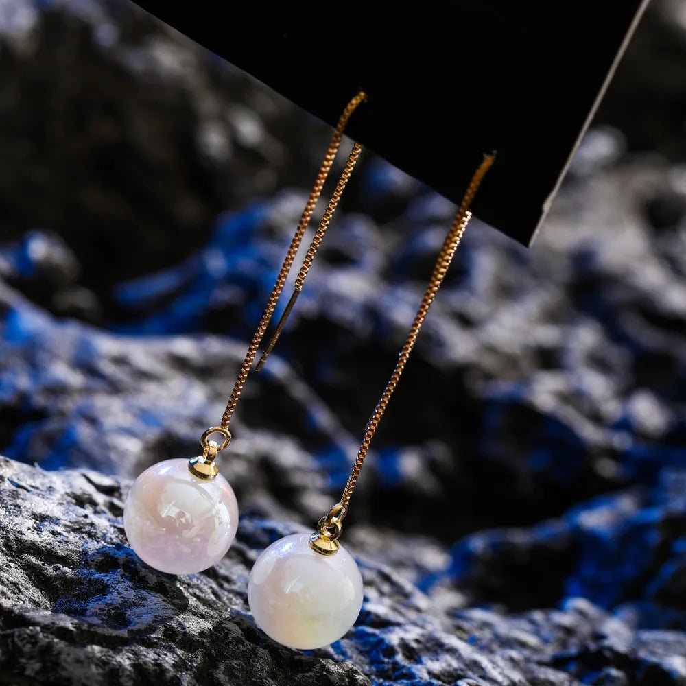 Pearl & Rhinestone Flower Drop Earrings - Cozy & Co. Market