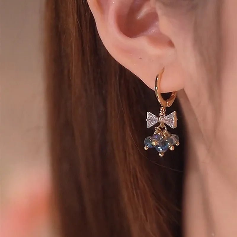Pearl & Rhinestone Flower Drop Earrings - Cozy & Co. Market