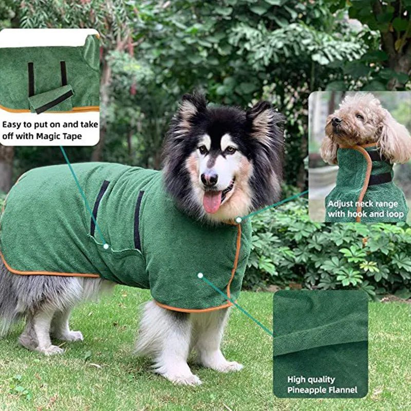 Pet Bathrobe Fast Drying Towel - Cozy & Co. Market