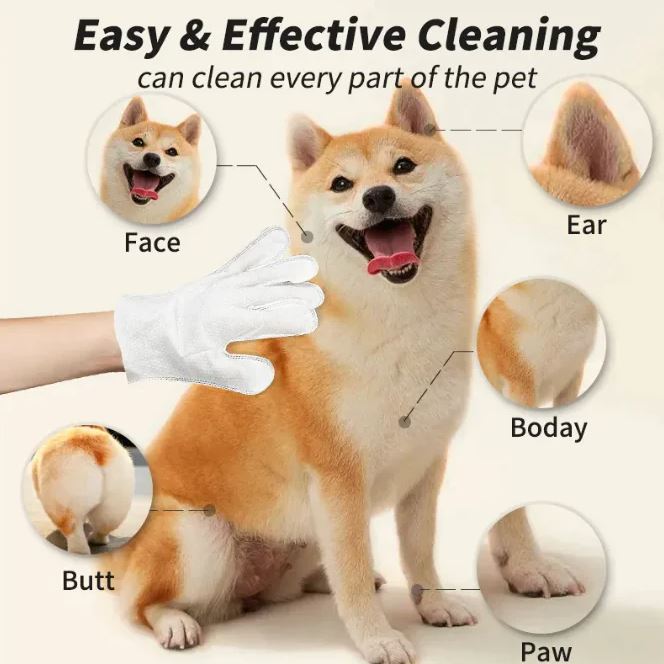 Pet Cleaning Gloves & Wipes - Cozy & Co. Market