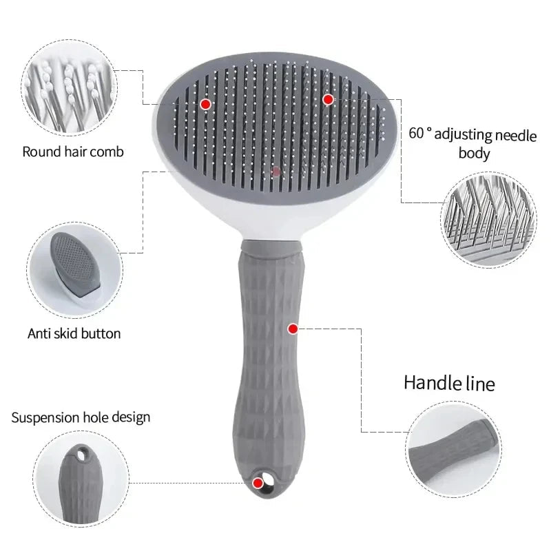 Pet Dog Brush Cat Comb Self Cleaning Pet Hair Remover Brush For Dogs Cats Grooming Tools Pets Dematting Comb Dogs Accessories - Cozy & Co. Market