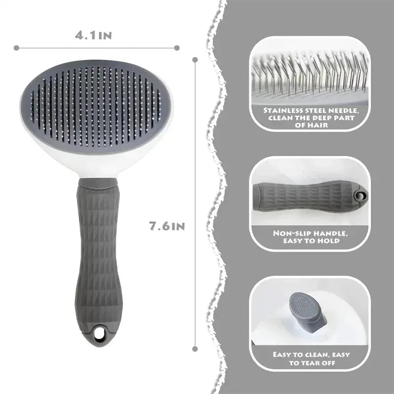 Pet Dog Brush Cat Comb Self Cleaning Pet Hair Remover Brush For Dogs Cats Grooming Tools Pets Dematting Comb Dogs Accessories - Cozy & Co. Market