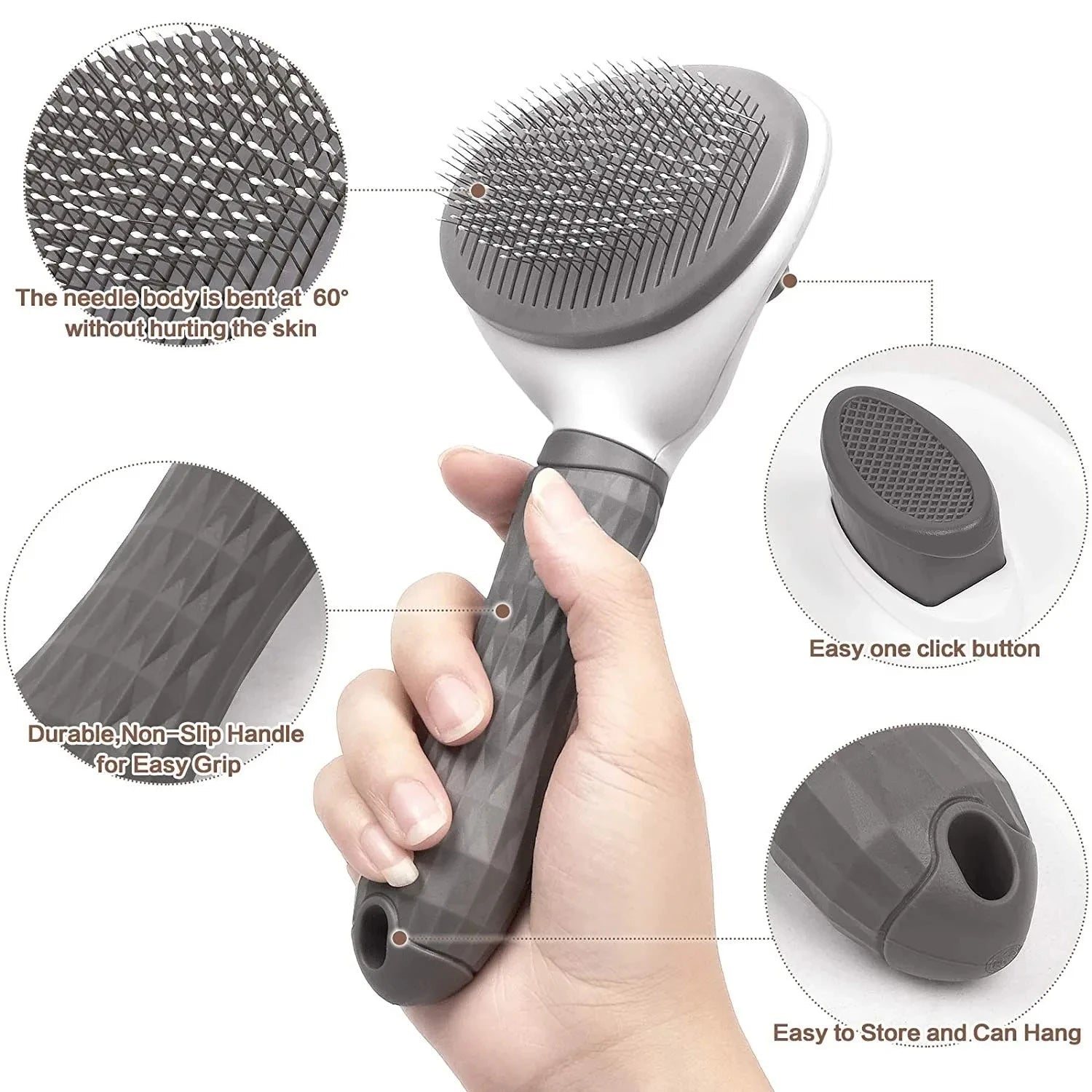 Pet Dog Brush Cat Comb Self Cleaning Pet Hair Remover Brush For Dogs Cats Grooming Tools Pets Dematting Comb Dogs Accessories - Cozy & Co. Market