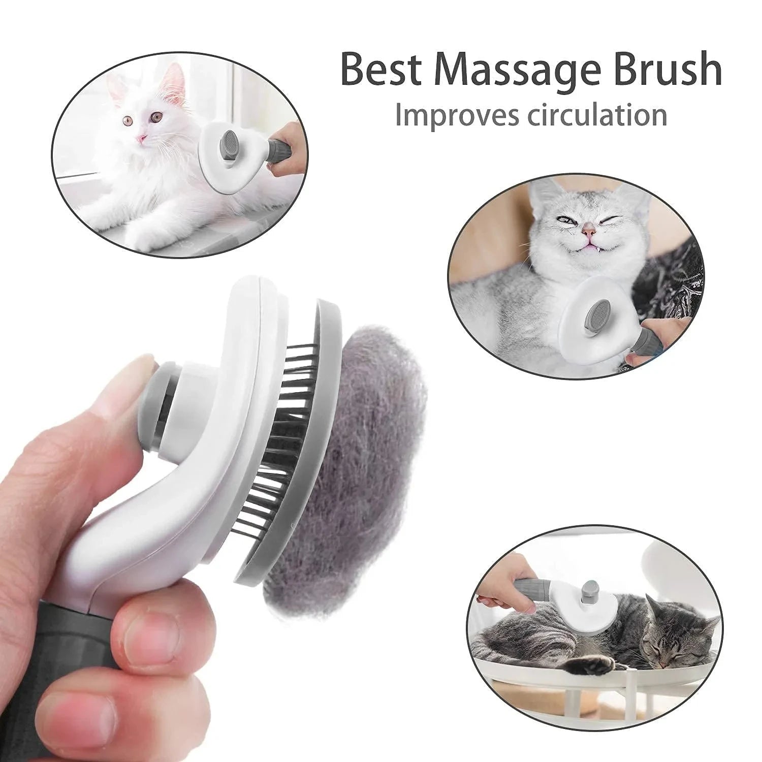 Pet Dog Brush Cat Comb Self Cleaning Pet Hair Remover Brush For Dogs Cats Grooming Tools Pets Dematting Comb Dogs Accessories - Cozy & Co. Market