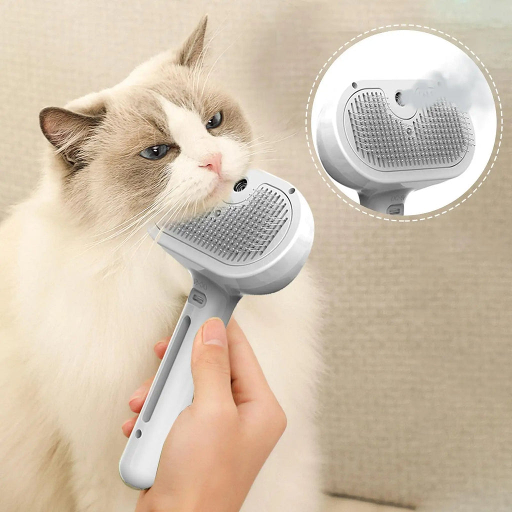Pet Hair Remover Spray Grooming Comb Cats Dogs Floating Hair Removal Steam Cleaning Brush Dematting Water Mist Humidifier Comb - Cozy & Co. Market