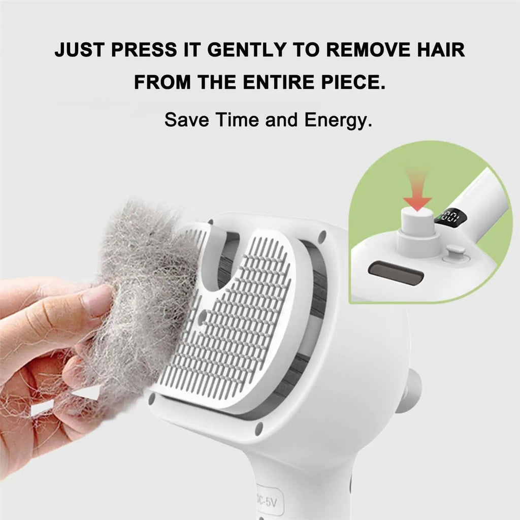 Pet Hair Remover Spray Grooming Comb Cats Dogs Floating Hair Removal Steam Cleaning Brush Dematting Water Mist Humidifier Comb - Cozy & Co. Market