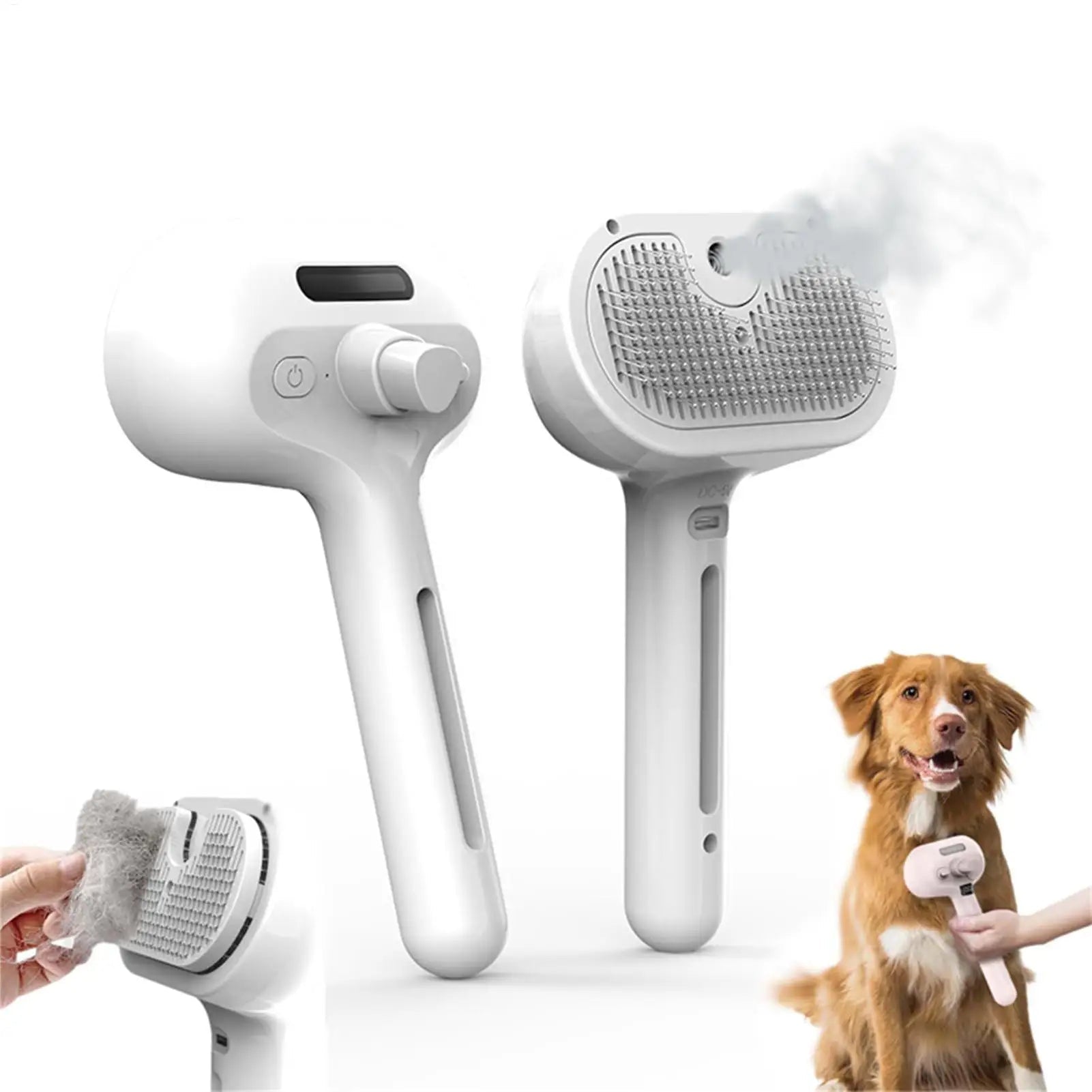 Pet Hair Remover Spray Grooming Comb Cats Dogs Floating Hair Removal Steam Cleaning Brush Dematting Water Mist Humidifier Comb - Cozy & Co. Market