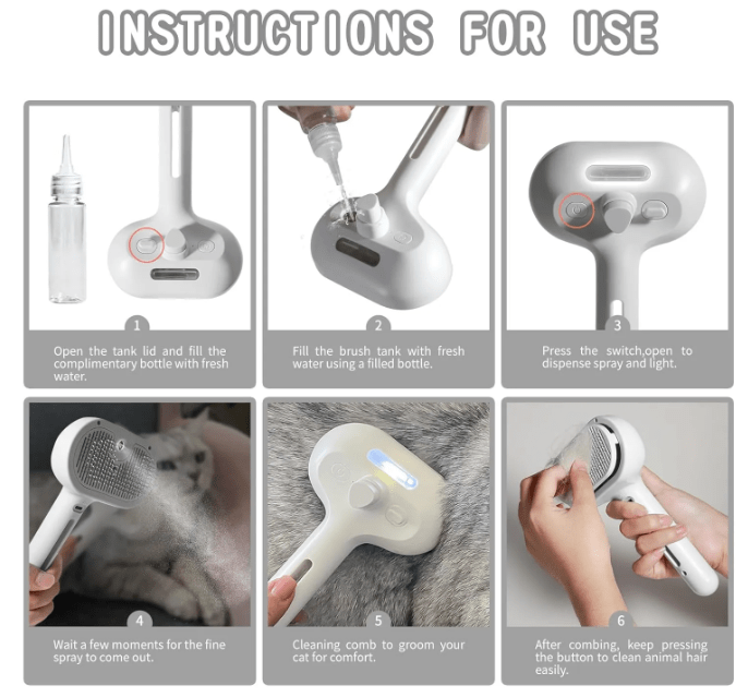 Pet Hair Spray Brush - Cozy & Co. Market