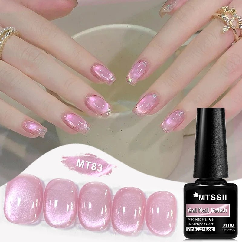 Pink Story Cat Magnetic Gel Nail Polish Nude Pink Gold Light Semi Permanent UV Gel Varnish Soak Off Nail Supplies Manicure DIY - Cozy & Co. Market