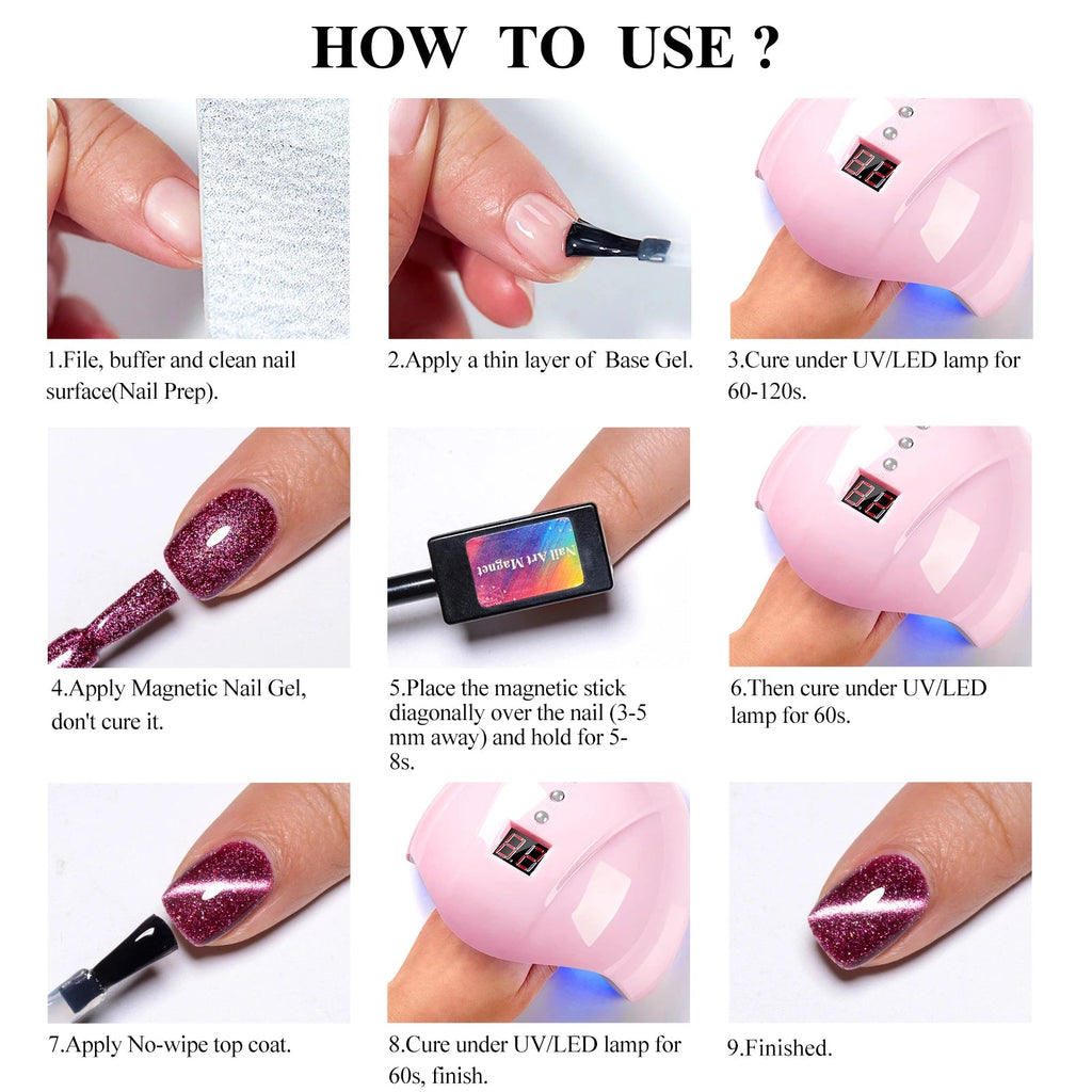 Pink Story Cat Magnetic Gel Nail Polish Nude Pink Gold Light Semi Permanent UV Gel Varnish Soak Off Nail Supplies Manicure DIY - Cozy & Co. Market